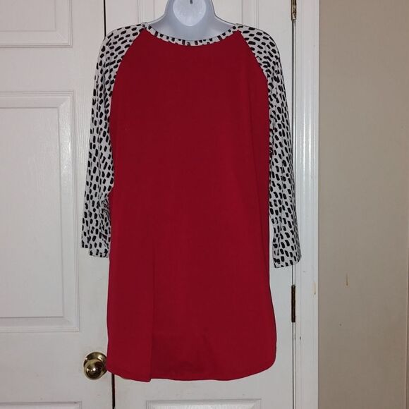 LuLaRoe Randy 3/4 sleeve raglan shirt Sz 3XL - Picture 4 of 5
